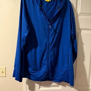 Vibrant Blue Zip-Up Hoodie